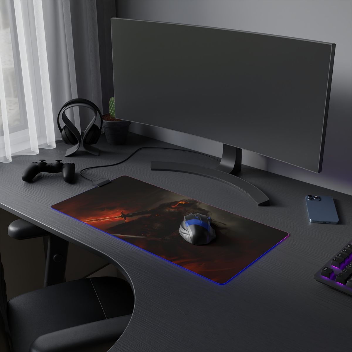 Hell Knight LED Gaming Mouse Pad
