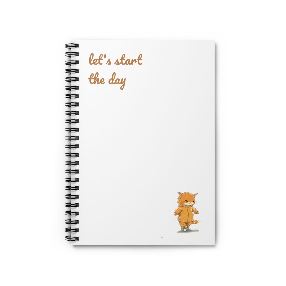 Optimist Cat Spiral Notebook - Ruled Line