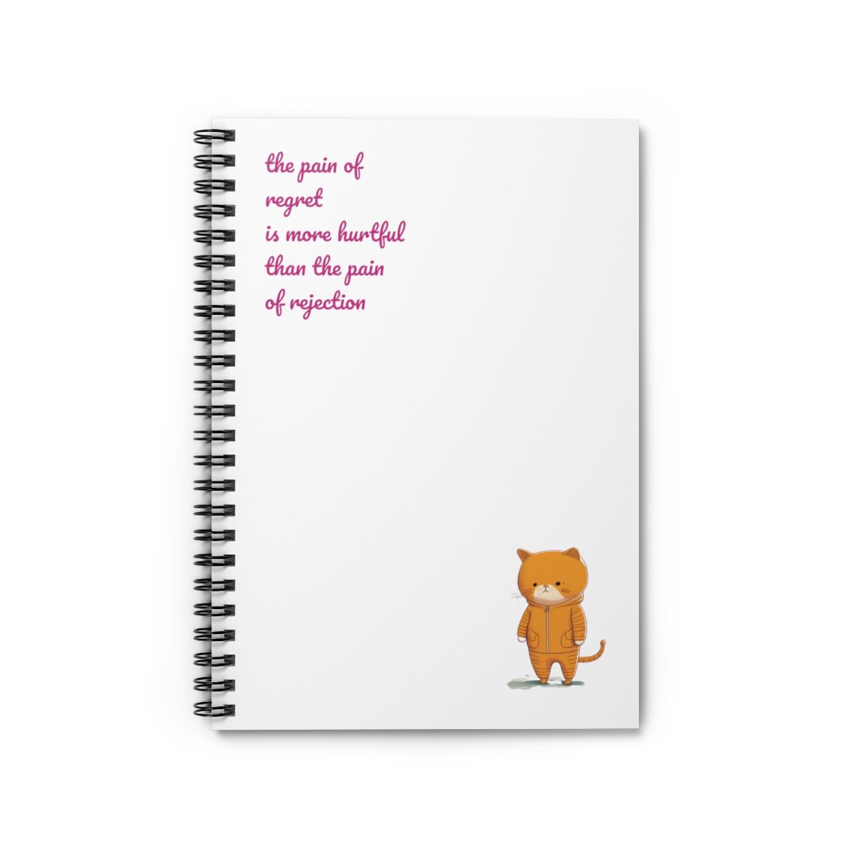 Sober Cat Spiral Notebook - Ruled Line