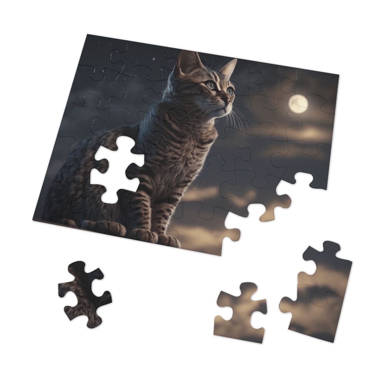 Starry cat Jigsaw Puzzle (30, 110, 252, 500,1000-Piece) (15% OFF)