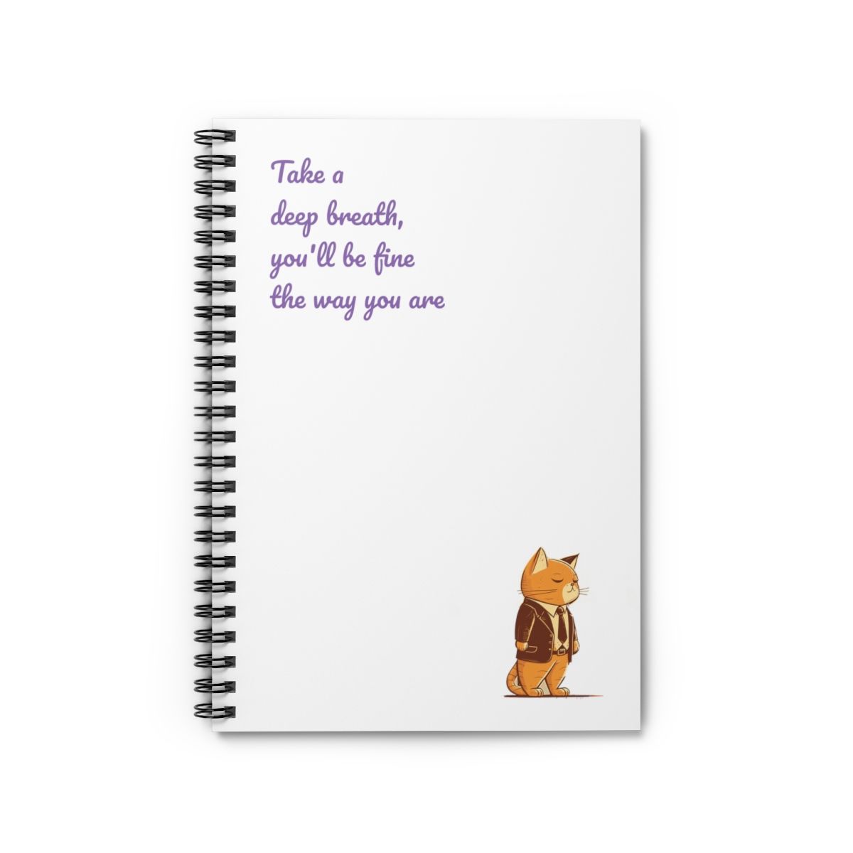 Suit Cat Spiral Notebook - Ruled Line